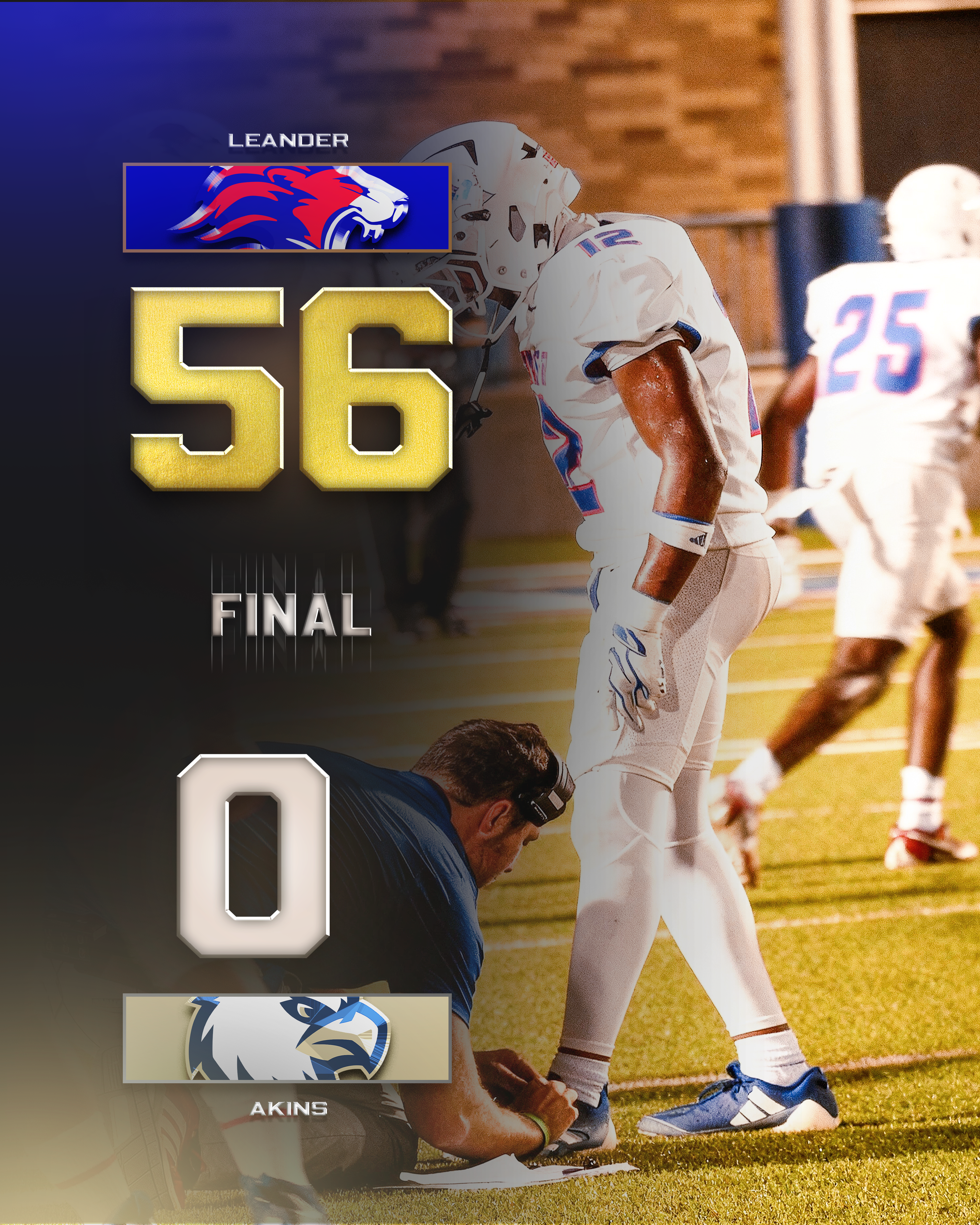 Leander Lions 56 Akins Eagles 0 (Final Score)