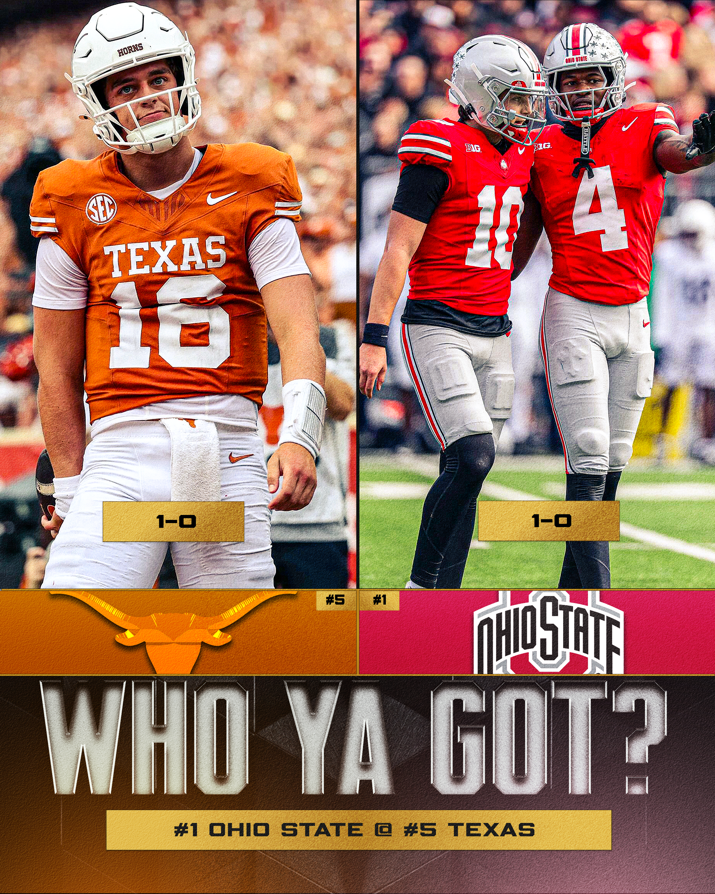 Predicting The Texas Longhorns vs The Ohio State Buckeyes Game