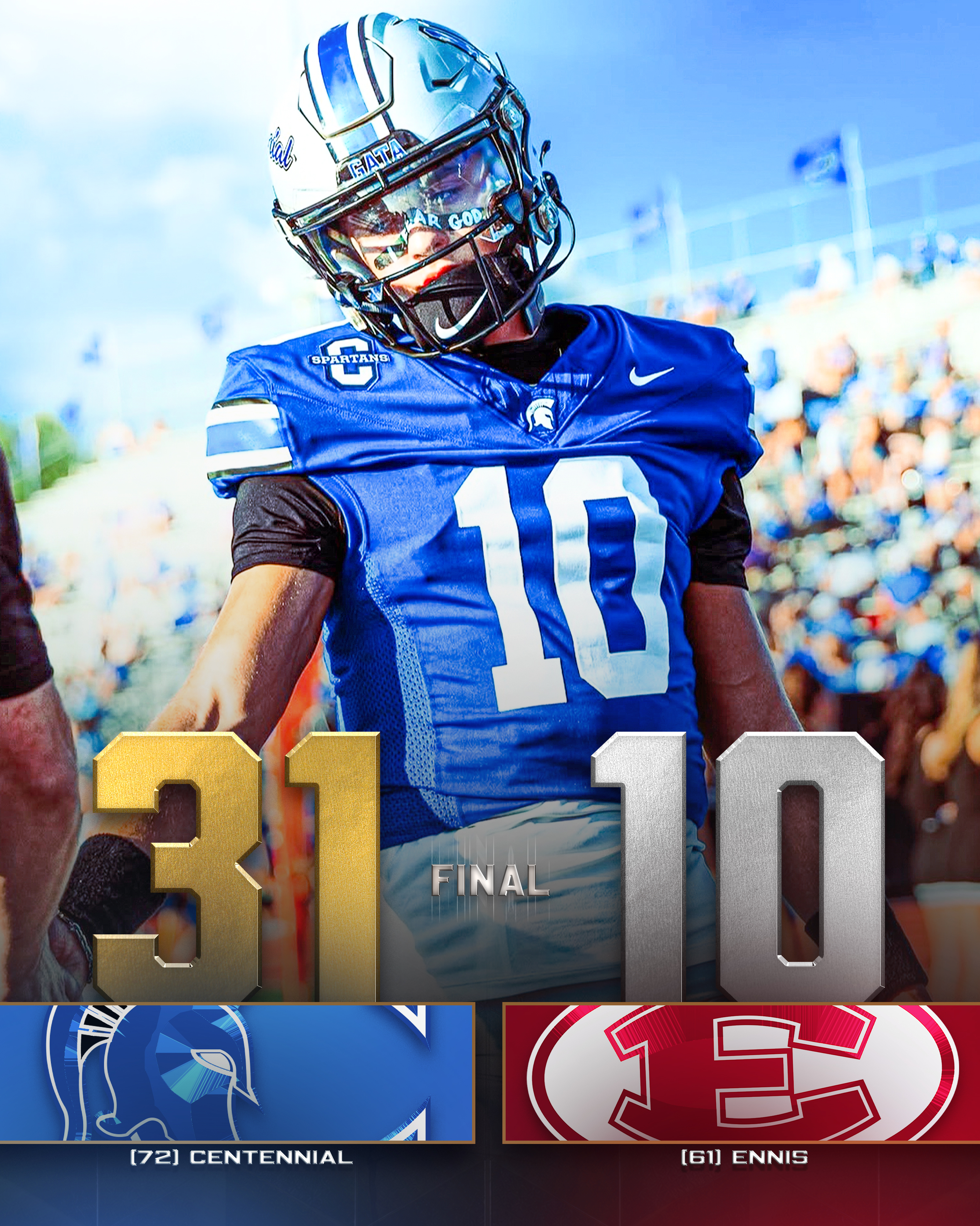 Burleson Centennial 31-10 Ennis (FINAL SCORE)